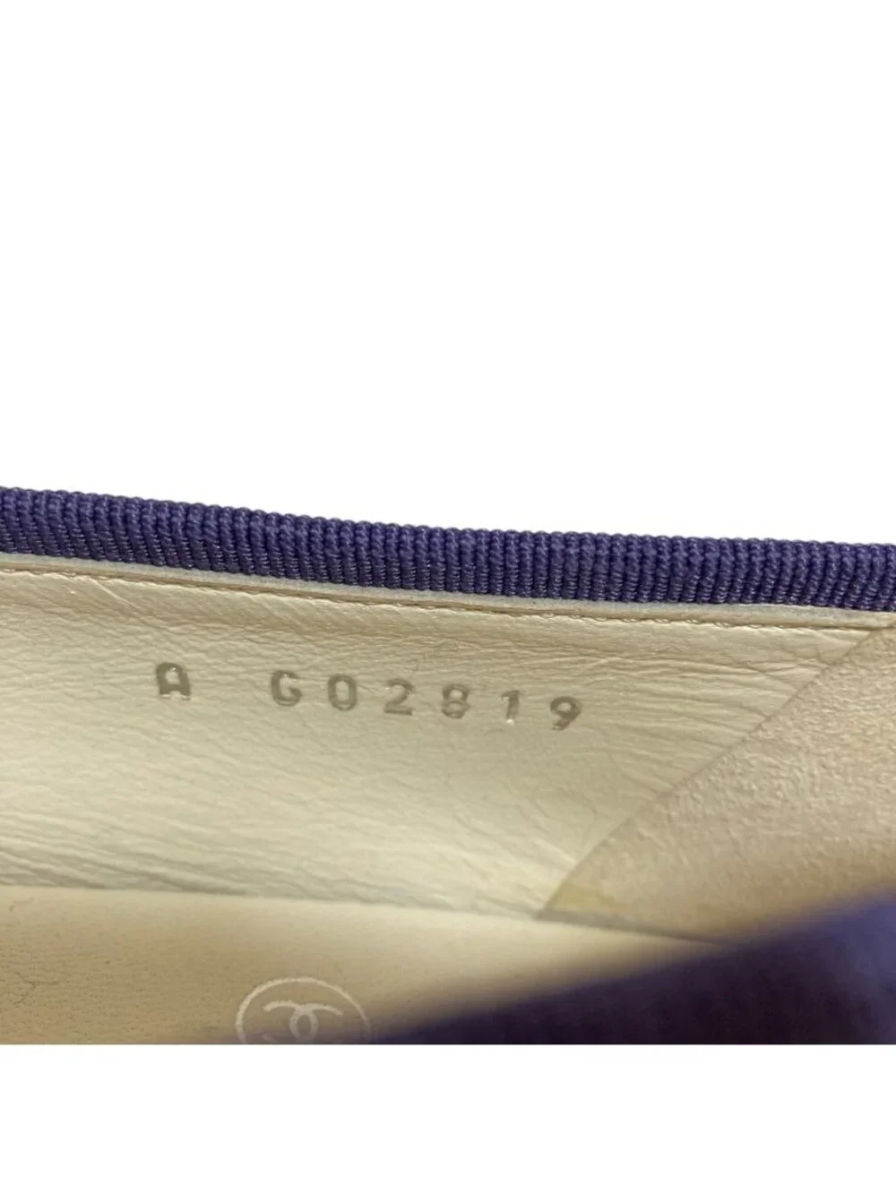 Chanel CC Logo Ribbon Ballerina Flat Pumps Ballet Shoes Purple Spring